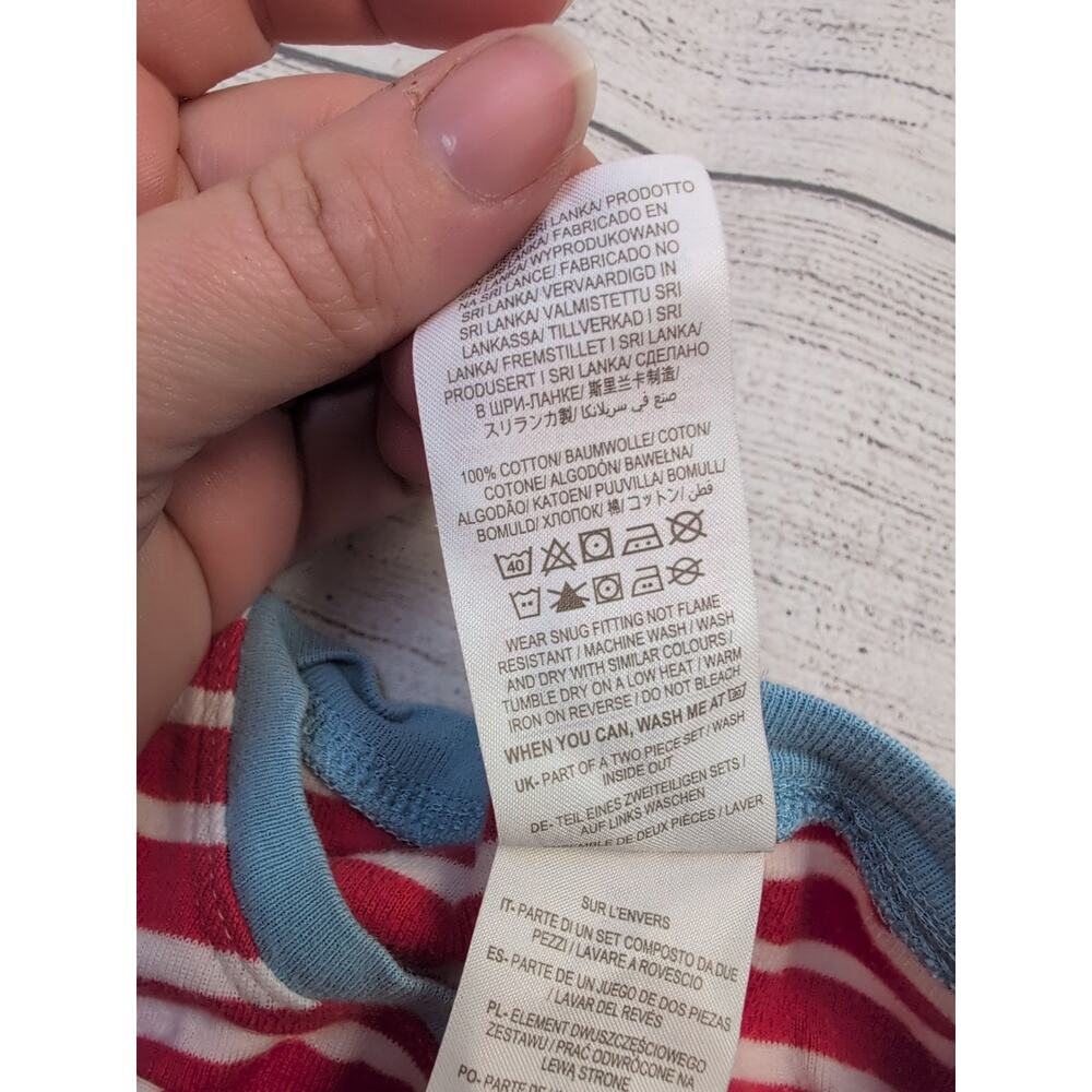 3 Mini Boden Red Stripe Pajamas - Picture 6 of 8